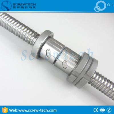 China GCR15 orStainless steel China made 20mm ball screw with double nut GQ2004 left hand thread for sale