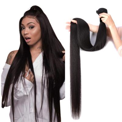 China Barely Shedding Soft Thick Smooth Virgin Hair Bundles Peruvian Virgin Hair Extensions Hair Bundles With Lace Closure for sale