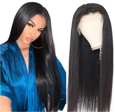 China Factory New Style Human Hair T Piece Raw Wave Hair Wigs Wholesale Natural Silky Straight Lace Wig à venda