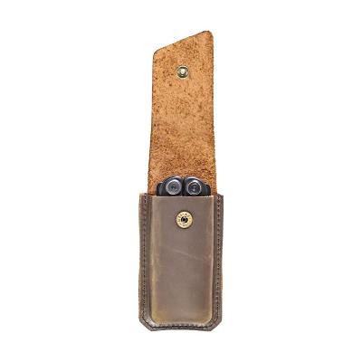 China Anti-Theft Wholesale Genuine Leather Multitool Sheath Outdoor Tool Horizontal edc Multi-tool Belt Pouch For Leatherman SOG Multitool Holder for sale