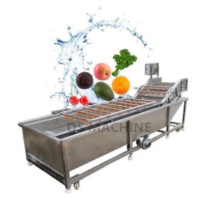 China Easy operation fruit and vegetable washing machine cleaning industrial production line/apple peeling machine/bubble ozone for sale