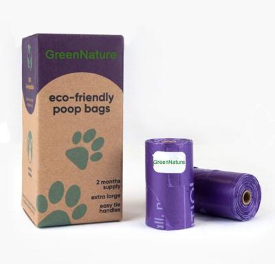 China Sustainable Eco Friendly Pet Bags Waste Dog Poop Poo Biodegradable Cleaning Bags 100% Biodegradable Poop Bags Dogs for sale