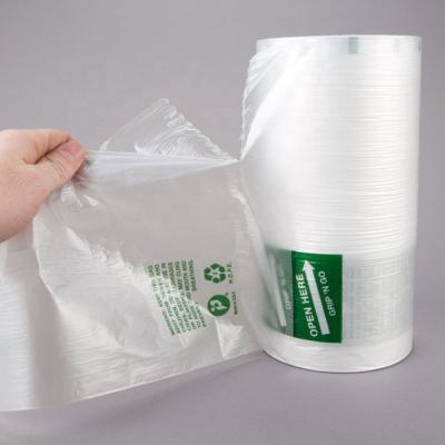 China 100% Biodegradable And Compostable Plastic Shopping Bag Biodegradable Sachet On Roll Easy Tear Eco-Friendly Line Customized Printed for sale