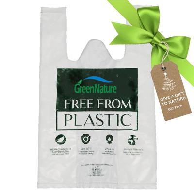 China 100% Biodegradable and Compostable Custom Wholesale Carrier Print T-shirt Printing T-shirt Bolsas Packaging Plastic Biodegradable Bags for Shopping for sale