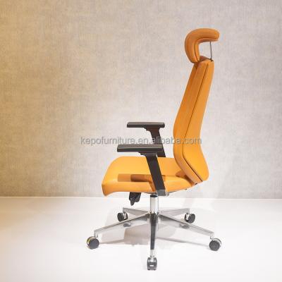 China Ergonomic (Height) Adjustable Adjustable Office Chair Boss Manager Swivel Comfortable Leather Chair for sale