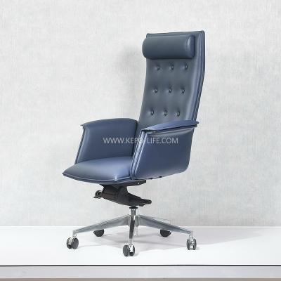 China Indoor Modern High Back PU Swivel Adjustable Ergonomic Office Chair Executive Luxury Leather Classic Office Chair OEM Manufacturing Indoor Modern High Back for sale