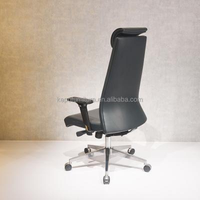 China Adjustable Swivel (Height) Ergonomic Leather Computer Chair High-back Executive Office Chair for sale