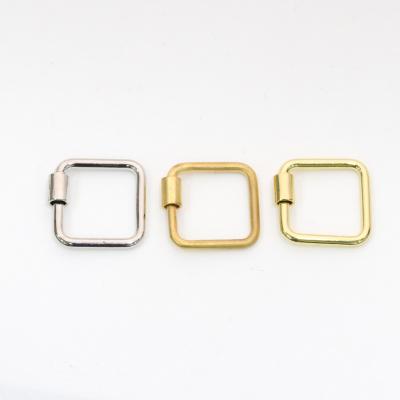 China NEW Style Brass+Zircon Gold Plating High Quality Square Shape Plain Screw Clasp For Diy Jewelry for sale