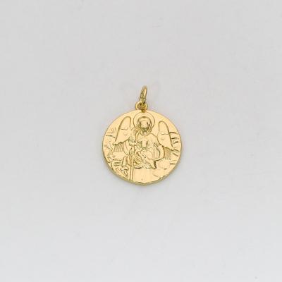 China Tasty BOHEMIA 18K Gold Plating Sage On Round Coin Pendant For Jewelry Making Charms for sale