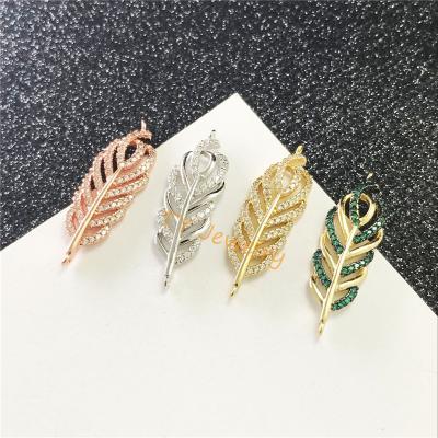 China FASHIONABLE New Design Tasty Feather Leaf Link Connector Charms For DIY Jewelry for sale