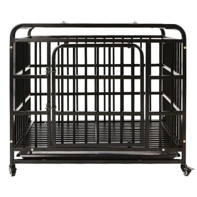 China Heavy Duty Dogs Stored Metal Cages Double Doors Puppy Crate Cage Pet Iron Animal Kennel for sale