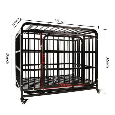 China Large Space Stocked Kennel Thickened Stainless Steel Dog Cage Partition Mother And Child House Pet Shop Folding Strong Boarding Cage for sale