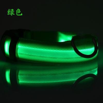 China Wholesale Multi-colors Manufacturer Energy Saving Environmental Nylon USB Led Solar Charging Dog Collar for sale