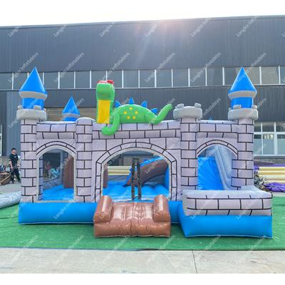 China New Design Bouncy Castle Amusement Park/Party/Family/Mall/Children Bounce Social Center Inflatable Cartoon Combo Dinosaur Adults For Party Rental for sale