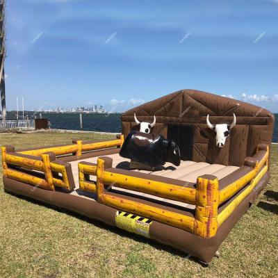 China Rental Company 16ft Mechanical Rodeo Simulator Machine Bull Bucking 5m Riding For Sale for sale