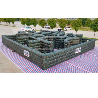 China Amusement Park/Party Place/Family/Mall/Factory Price Social Center Maze Obstacle Course Haunted Maze Military Maze Games Outdoor Inflatable For Sale for sale