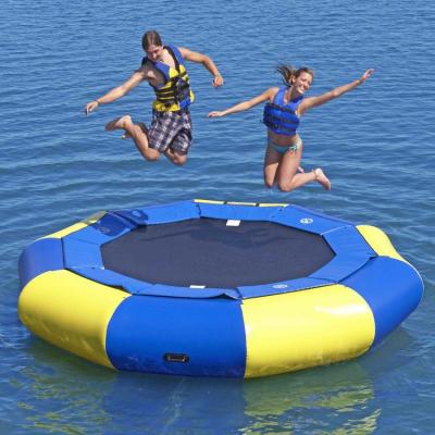 China Amusement park/party place/family/shopping mall/social center hot sale dbx inflatable water trampoline with electric pump for sale