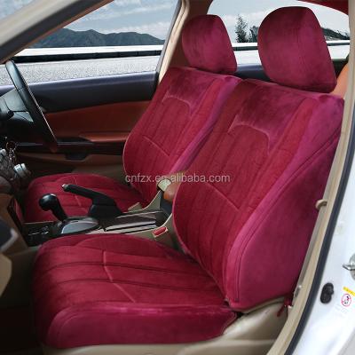 China Wholesale Luxury Waterproof/Dustproof/Non-slip/Easy Clean Design Full Around Good Quality Velvet Pink Colorful Cloth Universal Car Seat Covers for sale