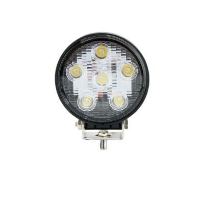 China Waterproof led work light car 18w led lamp vehicle off-road reclamation auxiliary driving head 6led light lamp for sale