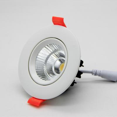 China Modern high quality PC and aluminum downlight ceiling recessed 5W cob adjustable round led spot down light for sale