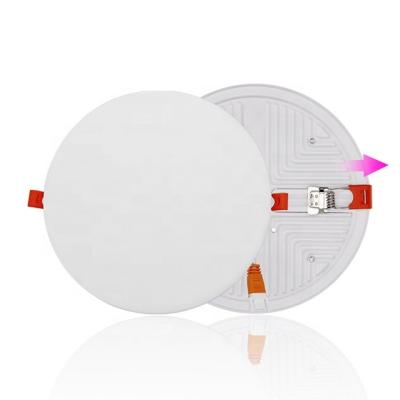 China ODM OEM 18w modern round led panel light recessed plastic adjustable frameless led ceiling light panel light for sale