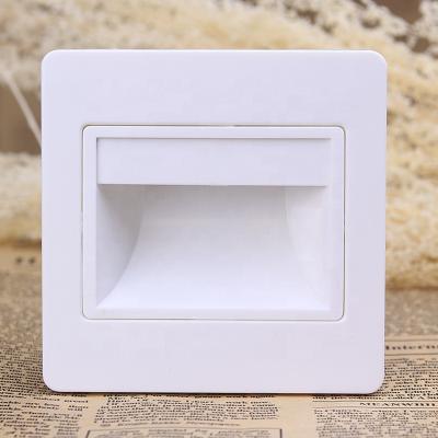 China Modern Multiple Color Lamp Housing ABS 1W Step Lighting Indoor Square Led Stair Light for sale