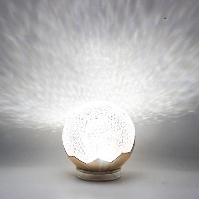 China Minimalist Aluminum Led Spherical Lamp Small Battery Operated LED Indoor Radio Night Light for sale