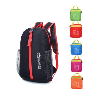 China New Style Waterproof Sports Waterproof Leisure Lightweight Folding Backpack , Foldable Bagpack for sale