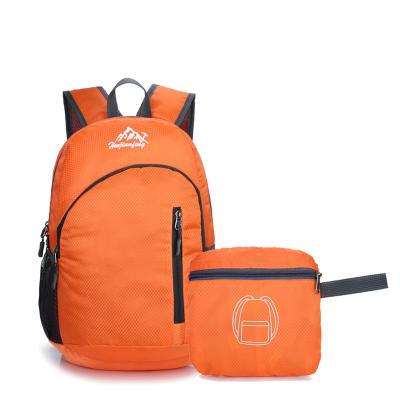 China Lightweight Folding Backrest Ripstop Polyester Backpack Bag Polyester Waterproof Backpack for sale