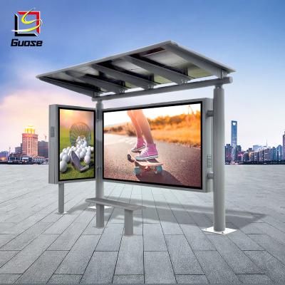 China Modern modern used outdoor customized bus shelters with advertising lightbox bus stop for sale for sale