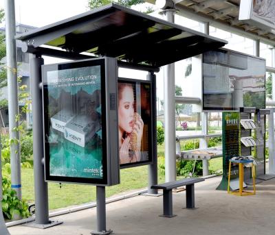 China Hot Sale Modern Bus Stop Modern Design Outdoor Public Single Prefab Bus Station for sale