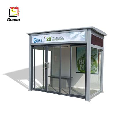 China Outdoor Glass Wall Advertising Air Conditioner Scrolling Customized Smart Automated Solar Shelter for sale