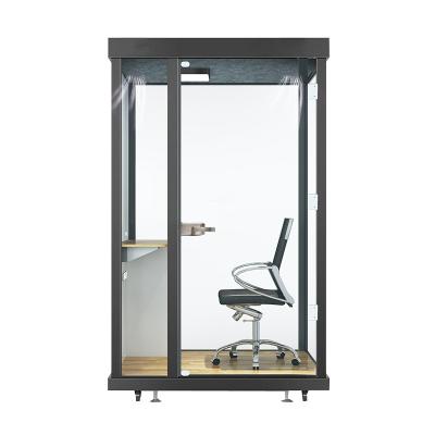 China Privacy Modern Acoustic Soundproof Phone Booth Self Assemble Phone Booth Backyard Office Pod for sale