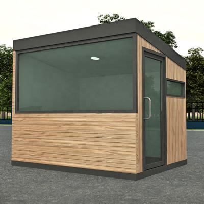 China modern outdoor wooden decoration designed cafe office kiosk for sale