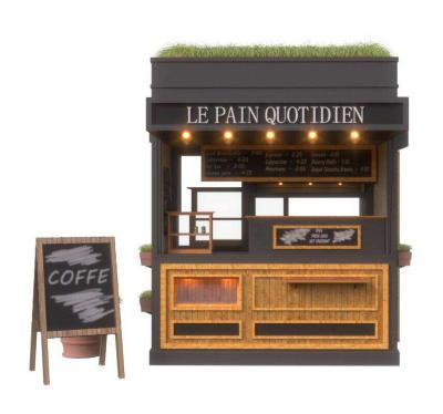 China Water Proof Black Brown Wood Color Coffee Shop Furniture 3d Design for sale