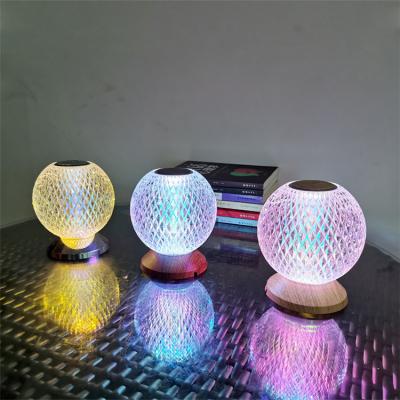 China 2021 Modern Amazon Hot Sellings Modern Dimming Ball Lamp Beside Table Lamp Luxury Crystal Decoration for sale