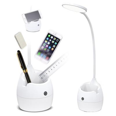 China Modern Multifunctional Pen Holder Led Table Lamp Touch Switch Eye Protection Reading Led Table Lamp for sale