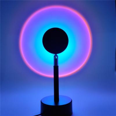 China Amazon Modern Hot Selling Atmosphere Led Night Light Rainbow Sunset Projector Lamp For Coffe Shop Background Wall USB Home Decoration for sale