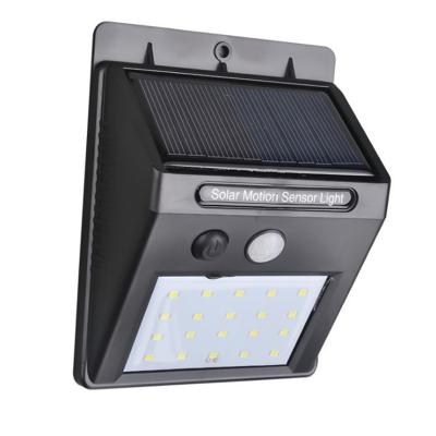 China Outdoor Polycarbonate 20LED Motion Sensor Solar Light Motion Sensor Solar Wall Light For Garden Solar Wall Lamp for sale