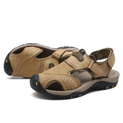 China Insulative Anti-Slip Mens Leather Casual Sandal Outdoor Hiking Shoes. sports beach leather sandals for sale