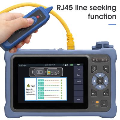 China FTTH 100KM Mini OTDR 1310/1550nm Fiber Optic OTDR Touch Screen VFL OLS OPM Event Board Ethernet OTDR For Fiber Optic Tester for sale