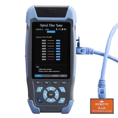 China 24/22dB 60KM FTTH FTTX Handheld Smart Six Fiber Optic MINI OTDR Network in One Time Power OTDR for sale