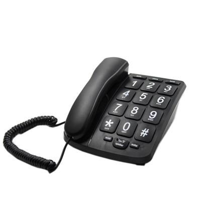 China Large Black Landline Button Home Elderly Color Reminder Attached Telephones for sale