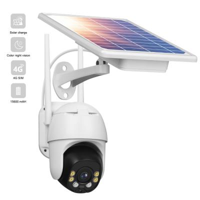 China Night Vision Tuya APP Dome PTZ WiFi Camera 4G Wireless IP 1080p HD Security PTZ Camera Battery Operated Outdoor Solar Solar Camera for sale