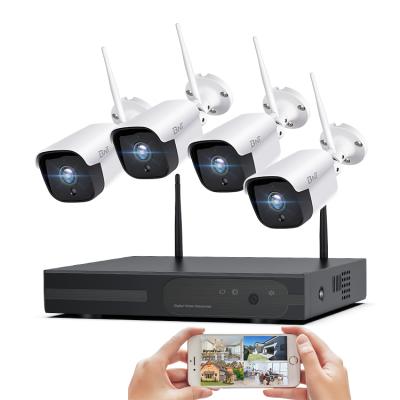 China Built-in 3MP 5MP WiFi NVR System IP Camera NVR Kit 8CH Siren CCTV Camera Wireless WiFi Camera Kit for sale