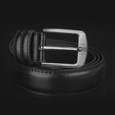 China Customizable belt men's leather belt high quality cowhide cutting pin buckle pin buckle men's cow needle business belt for sale