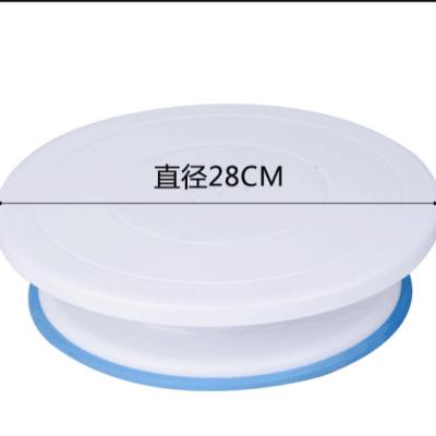 China Sustainable Food Grade 28cm Stocked Plastic Cake Decorating Turntable For Kitchen for sale