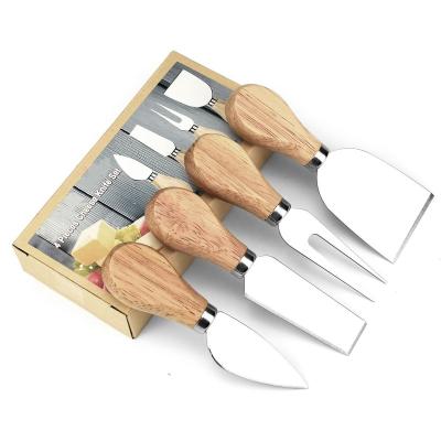 China Sustainable Kitchen Good Quality Stainless Steel Professional Cheese Knife With Wooden Handle for sale