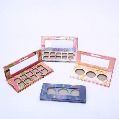 China Other Empty Magnetic Makeup Box Vegan Cardboard High Society Eye Dye Eyeshadow Palette for sale