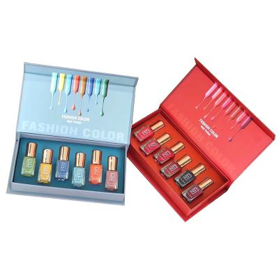 China Handmade Wholesale Gel Nail Care Bottle Box Set Nail Polish Packaging Paper Empty Box for sale